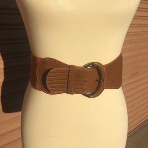 Brown stretch belt